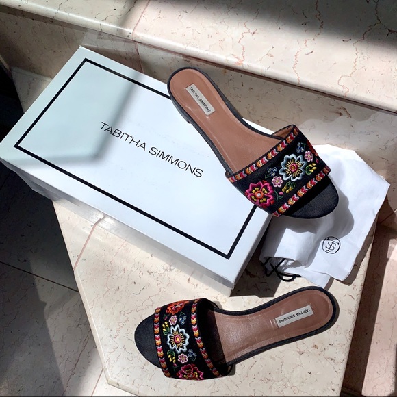 Tabitha Simmons Sprinkles Fest Embroidered Slides - Picture 8 of 8